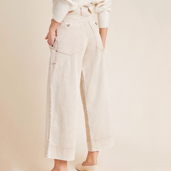 Anthropologie Cropped Wide-Leg Pants - Picture 3 of 5
